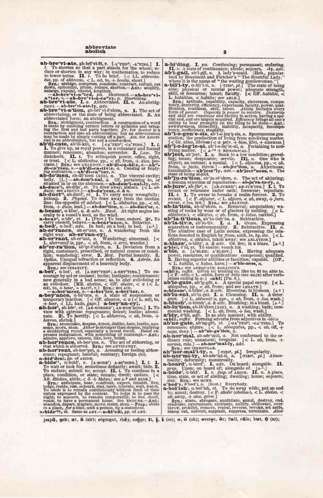 Vintage Dictionary Page Websize Fw2