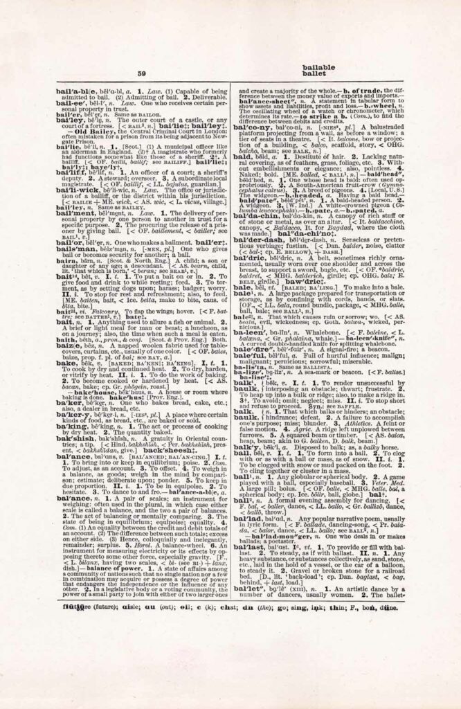 Vintage Dictionary Page Websize Fw59
