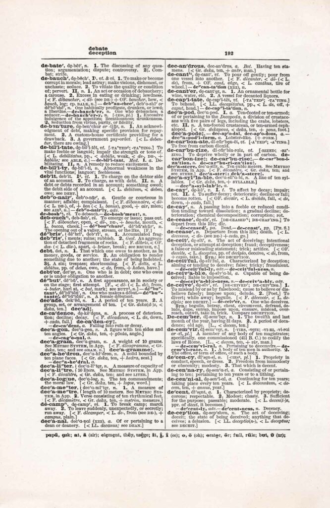 Vintage Dictionary Web 192