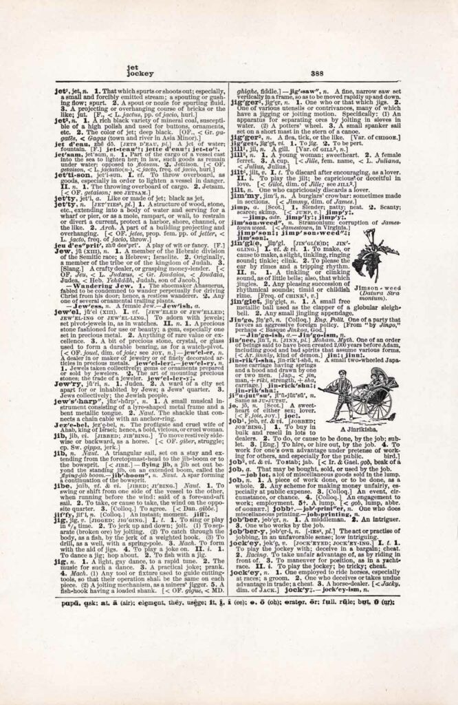 Vintage Dictionary Web 388